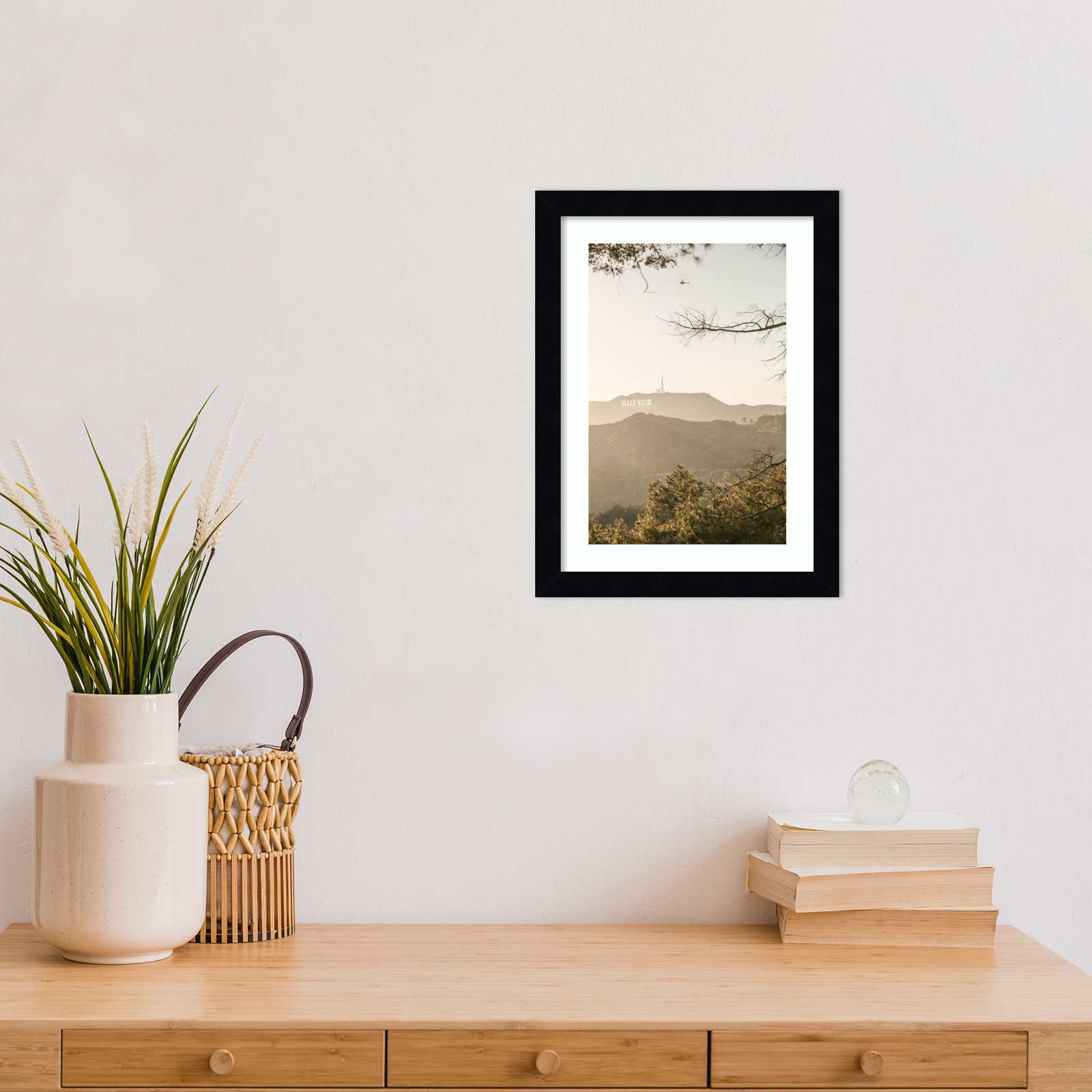 Daisey "Hollywood Hills" Print, Black , 13" H x 10" W