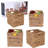Foldable Handwoven Water Hyacinth Storage Baskets Wicker Cube Baskets Rectangular Laundry Organizer Totes,Set Of 4 Pcs.