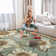 Fillender Floral Area Rug Washable Rug Non-Slip Colorful Flowers Floor Carpet For Living Room Bedrooms Decor