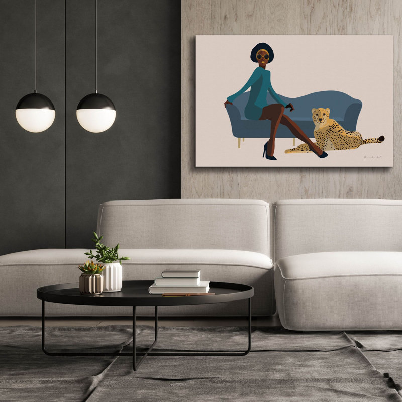 «Wild Lounge 3» par Omar Escalante, art mural épique Graffiti, 60 po x 40 po