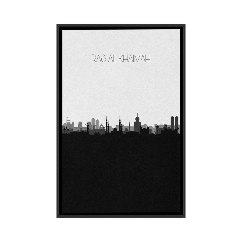 Ras Al Khaimah, UAE City Skyline by Ayse Deniz Akerman - Print on Canvas