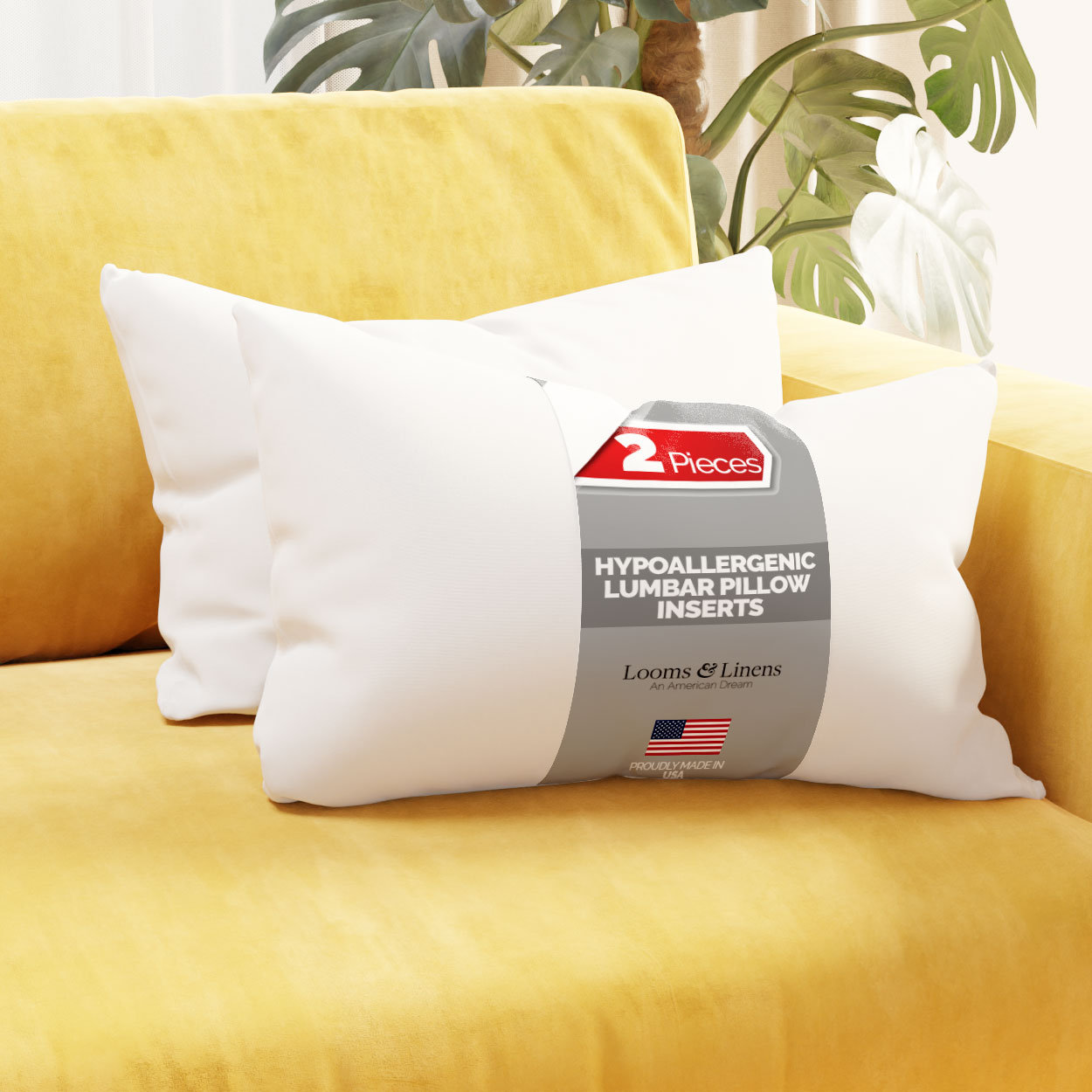 Trendy Home 12x20 Throw Pillow Insert, Cushion Sham Stuffer Hypoallergenic,  Lumbar Support Decorative Home Outdoor Pillow Filler (Non Woven, 2 Pack)