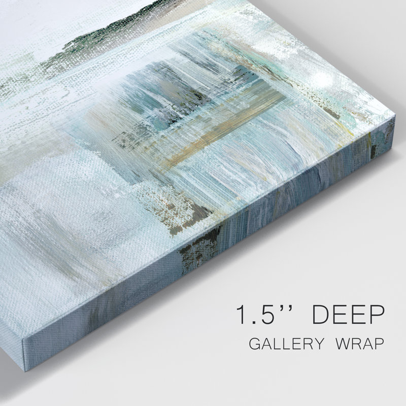 Summer Teal II - peinture sur toile tendue, H 60 po x l 40 po x P 1 po