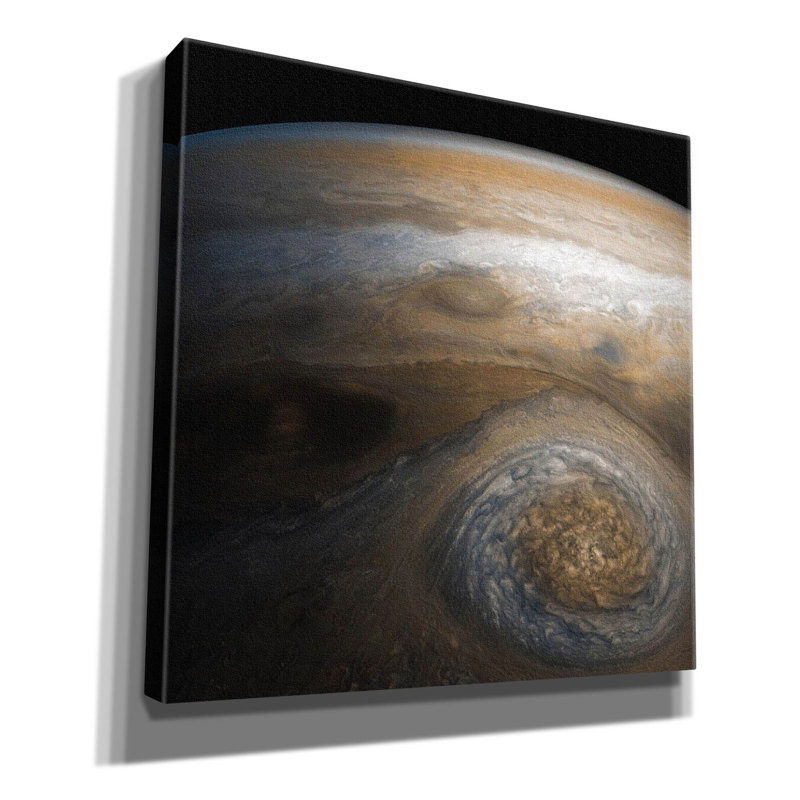  «Jupiter Storm of the High North» par la NASA, art mural sur toile, 26 po x 26 po, H 26 po x l 26 po