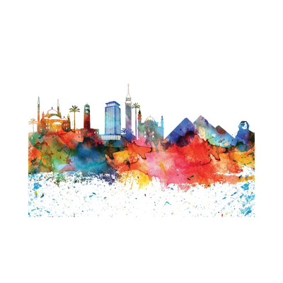 Cairo Skyline - Wrapped Canvas Painting