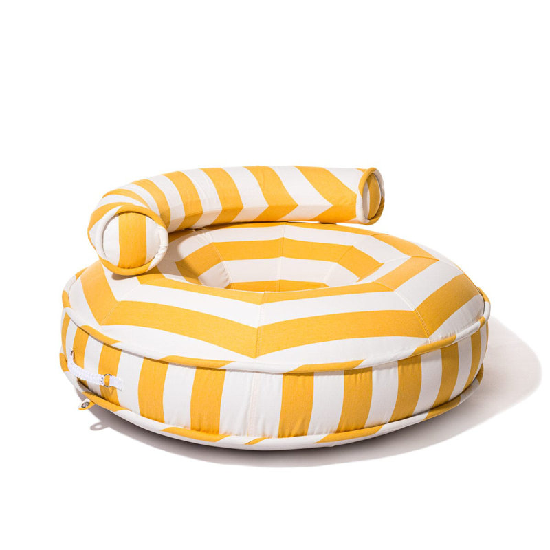 Canvas Pool Ring, Yellow/White
