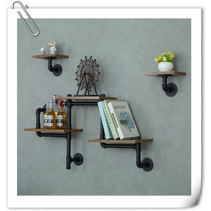 Jinette 5 Piece Wood Floating Shelf