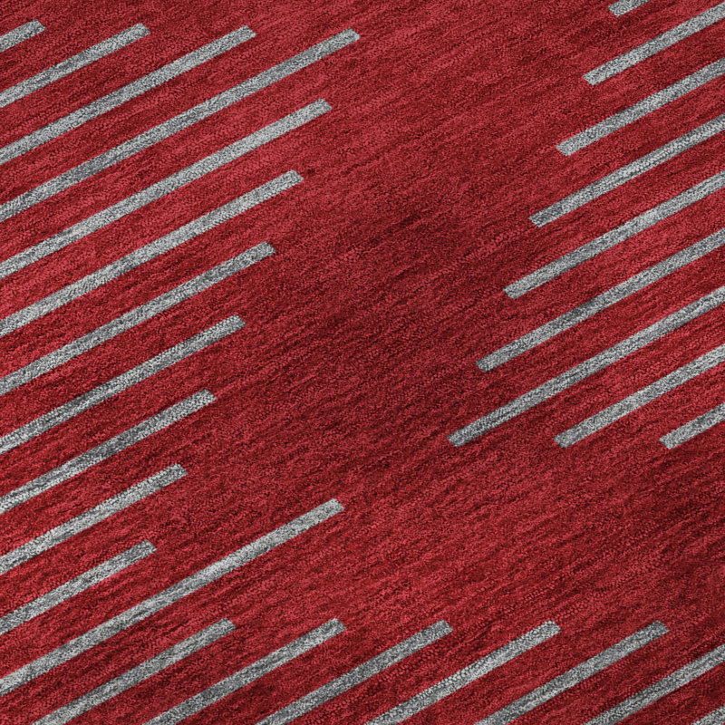 Tapis géométrique de qualité supérieure lavable à la machine Jahnke AMF1017, Rectangle 10 pi x 14 pi