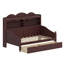 Lit de jour de style rétro avec tiroirs et tablettes de rangement intégrés, canapé-lit multifonctionnel pour la chambre à coucher, le salon et la chambre d'amis, assemblage facile requis-878763260