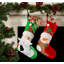 Chaussette père Noël et bonhomme de neige