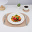 Cotton Blend Oval Placemat And Coaster Set-1561851777