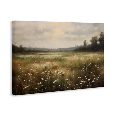 Toile «Dots With Daisies Field», design par Creative Studio