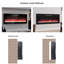 Foyer électrique encastré, 60 po, flamme multicolore et chaleur de 1400 W, télécommande, foyer en verre trempé à réduction de bruit, entretien facile des flammes