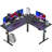 Monike 63" L Shaped Gaming Desk with Power Outlet, Height Adjustable Standing Desk-96906419