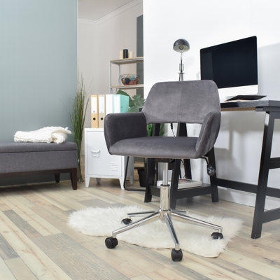 Primeaux Velvet Scandinavian Desk Chair