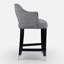 Upholstered Counter Stool with Solid Wood Frame