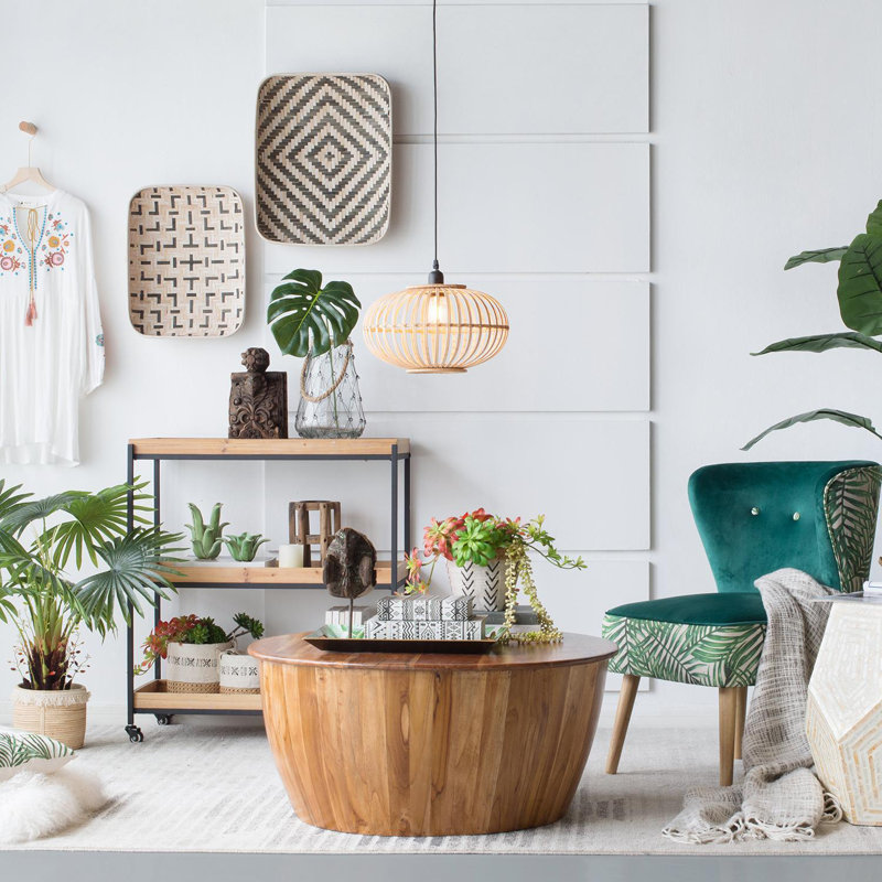 31.5'' Faux Fern Tree in Cement Pot