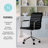 Martha Stewart Taytum Upholstered Swivel Home Office Chair with Integrated Armrests-89798296-89812705