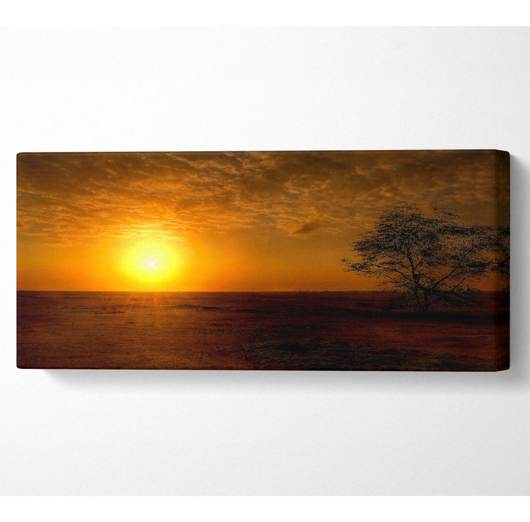 Sonnenuntergang Ozean Schönheit - Wrapped Canvas Panoramakunstdrucke