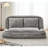 Double Human Dog Bed Lazy Sofa, Loveseat with Plump Pillows, 5 Adjustable Positions, Extra Large Floor Couch, Chenille Upholstery, Gray-109828650