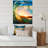 Colored Ocean Waves Falling Down - Modern Seashore Glossy Metal Wall Art-113369996-35061625