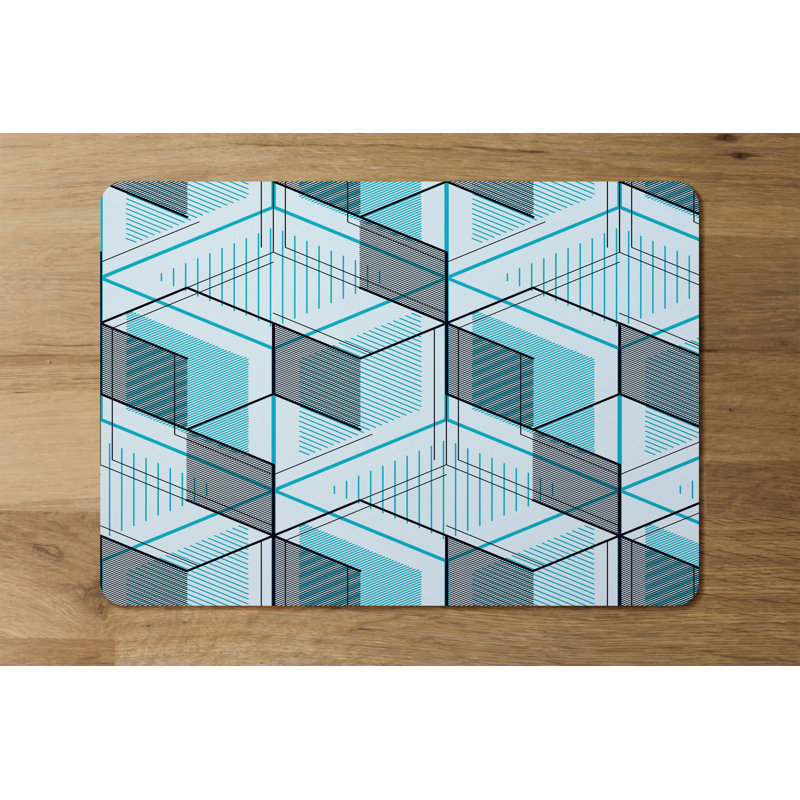 Anouk Polyester, Wood Geometric Rectangle Placemat