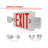 NICOR Lighting Thermoplastic LED Double Sided Emergency Exit Combo Sign