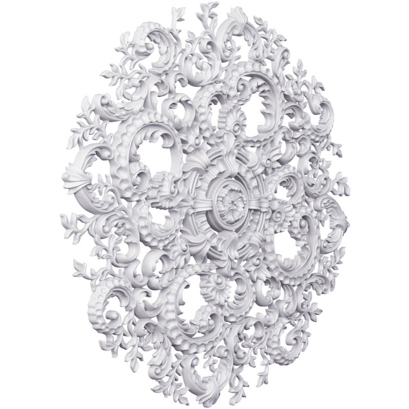 Endurathane Masha Ceiling Medallion, 39 3/8"OD x 2"P, Factory Primed