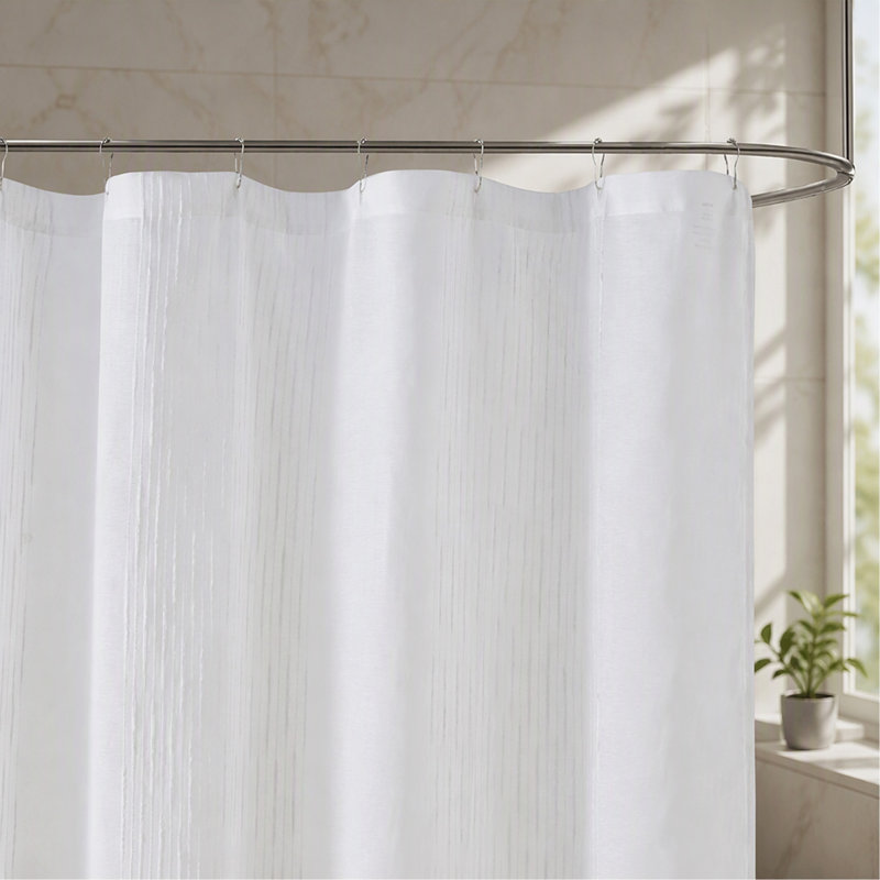 Sheer Shower Curtain, Grey
