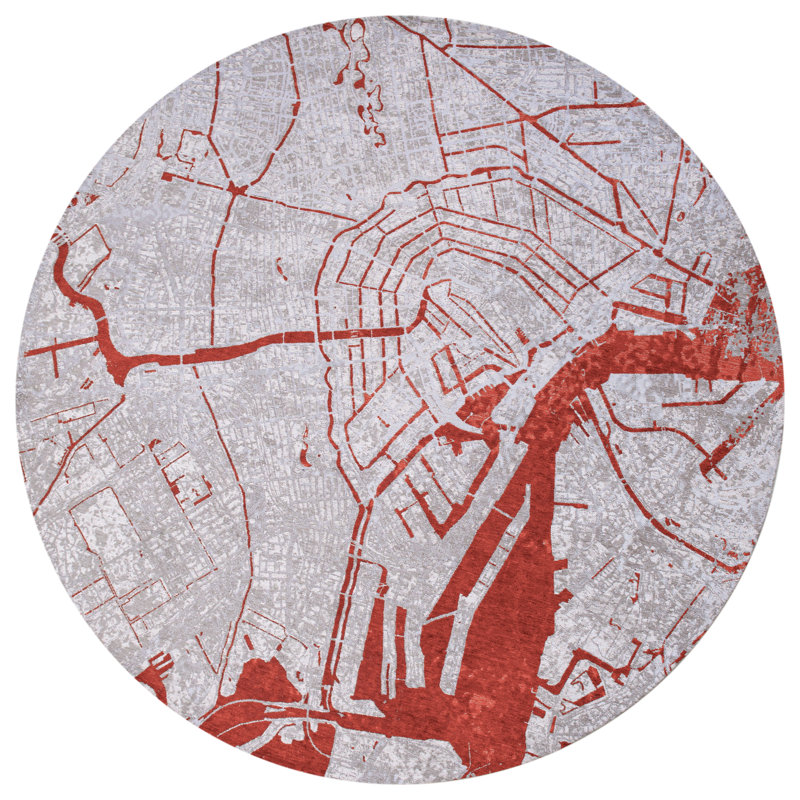 Abstract Recycled P.E.T Area Rug, Round 240cm