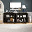 Alasha 68" Wide Rectangular Fluted Buffet Table-1766859462