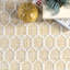 Tapis géométrique beige touffeté à la main-1600032931