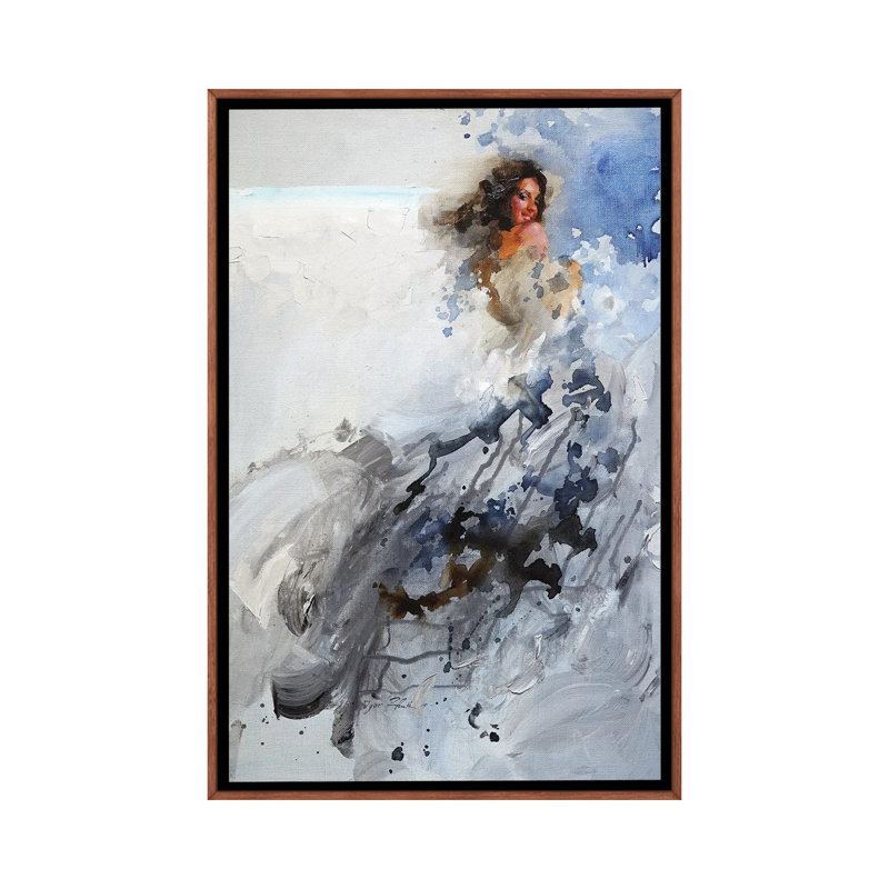 Dancer by Igor Zhuk - Painting on Canvas, Black Framed, 66.04 cm H x 45.72 cm W