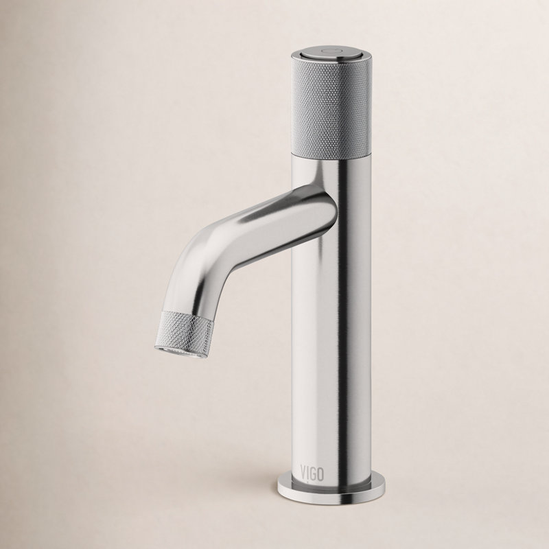 Apollo 8" H Single Handle Single Hole Bathroom Faucet, Brushed Nickel