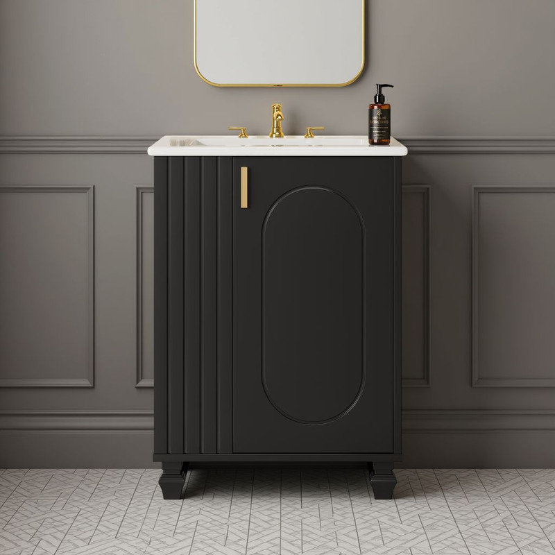 Meuble-lavabo classique avec lavabo 24 po Classic, Noir