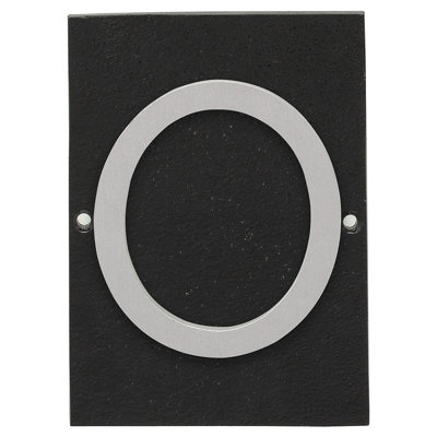 Floating Modern 6" Number Horizontal Address Plaque (1 Character) - Sea Blue/Gold