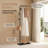 Minimalist Coat Rack, With Black Metal Frame & Faux Marble Base, Anti-Slip Hooks & Hanging Bar, Modern Luxury Style-673247070