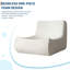 Fauteuils à billes pour adultes, fauteuil à billes surdimensionné avec tissu semblable au suède, confortables fauteuils de lecture confortables