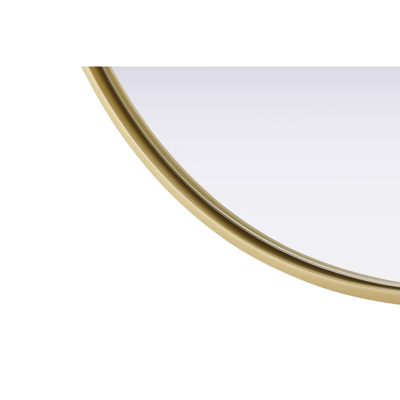 Amoura Pivot Mirror in Brass, Brass, 30" x 30"