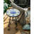 Round Metal Outdoor Side Table , 14'' in. W 14'' in. D