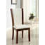 2 pièces de chaises de salle à manger en similicuir brun cerise foncé-1602013989