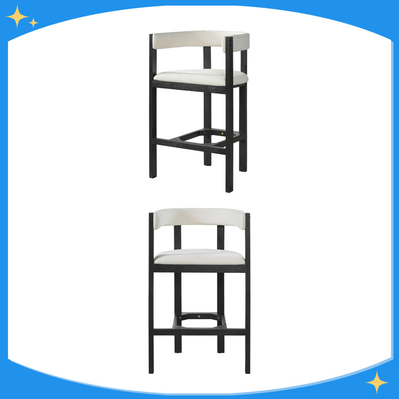 BAR STOOL (SET OF 2), Black