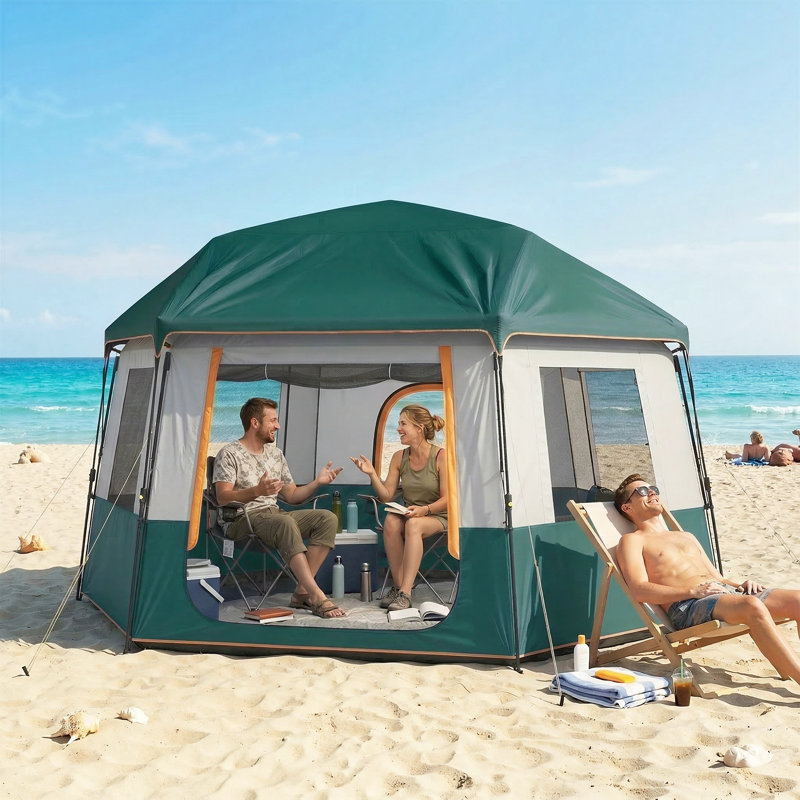 4 Person Tent, Green