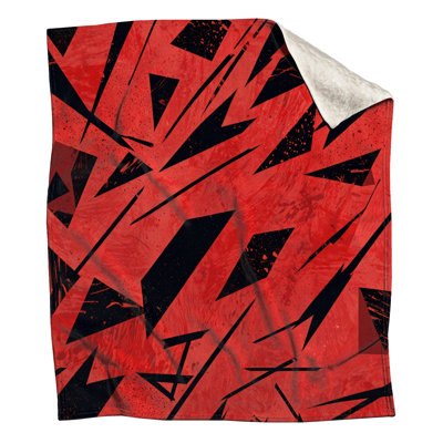 Red Sharp Angles Blankets