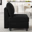 Allinson Velvet Armless Single Chair Storage Seat Module For Sectional Modular Sofa-361484154