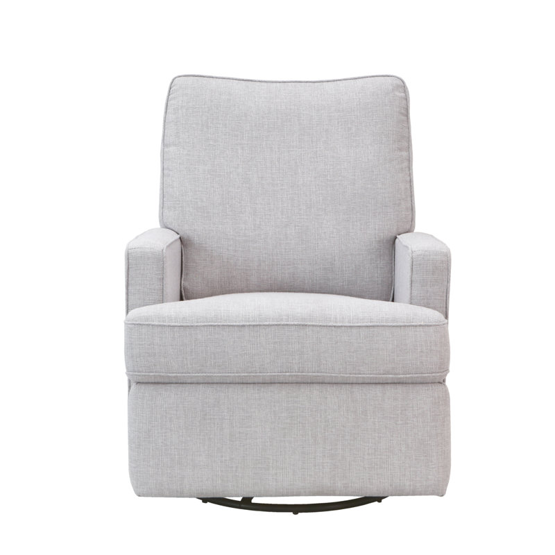Tucker Swivel Reclining Glider, Gray Polyester Blend