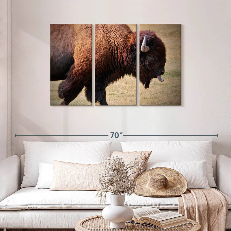Brampt Tongue Wagging Bison, 28" H x 45" W