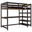 Lit mezzanine avec tablettes de rangement et bureau sous le lit-1231615554-1231615567