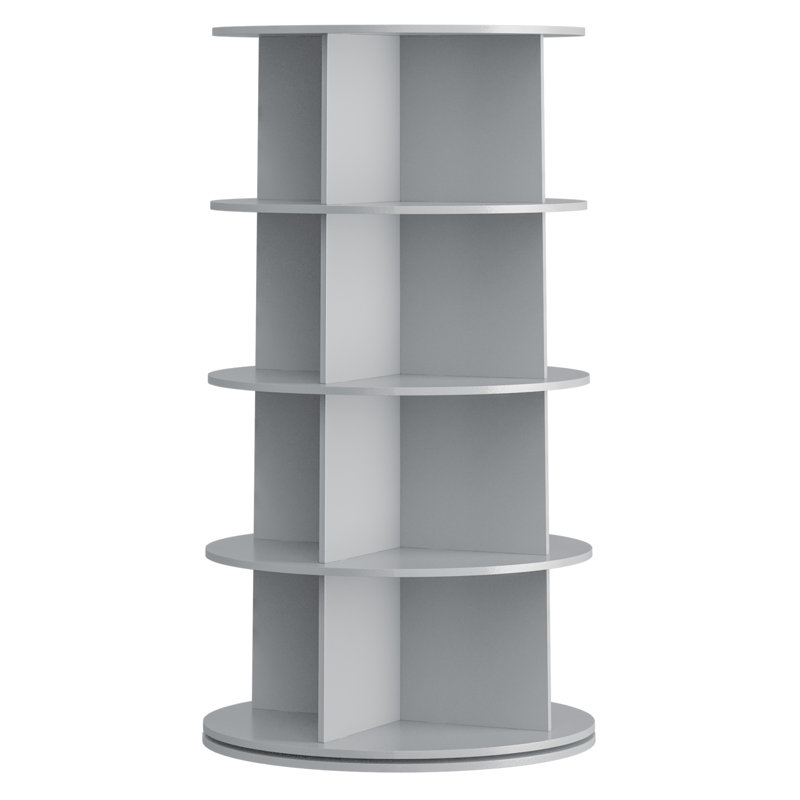 4-Tier Rotating Shoe Rack Tower, 360° Spinning Lazy Susan Shoe Display, Revolving Round Carousel, Vertical Shoe & Handbag Closet Storage Organizer