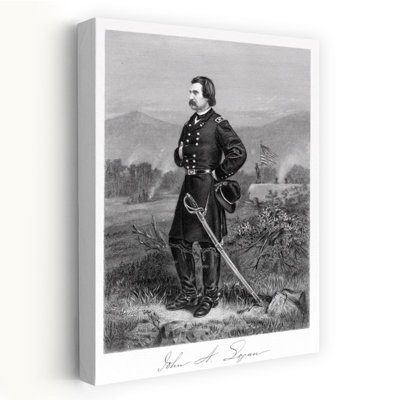 1860S Union General John A Logan In Union Army & Later Grand Army Of The Republic Founded May 30 As Memorial Day In 1868 Classic Retro Vintage Port...